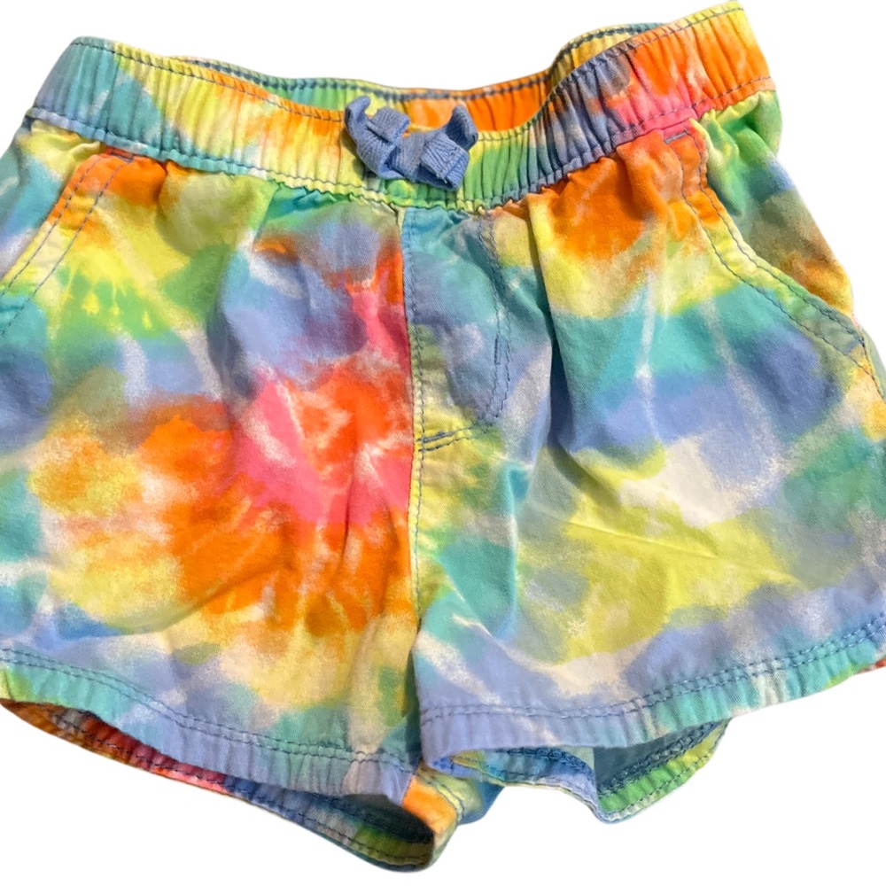 Carter's Orange and Yellow Tie-Dye Shorts